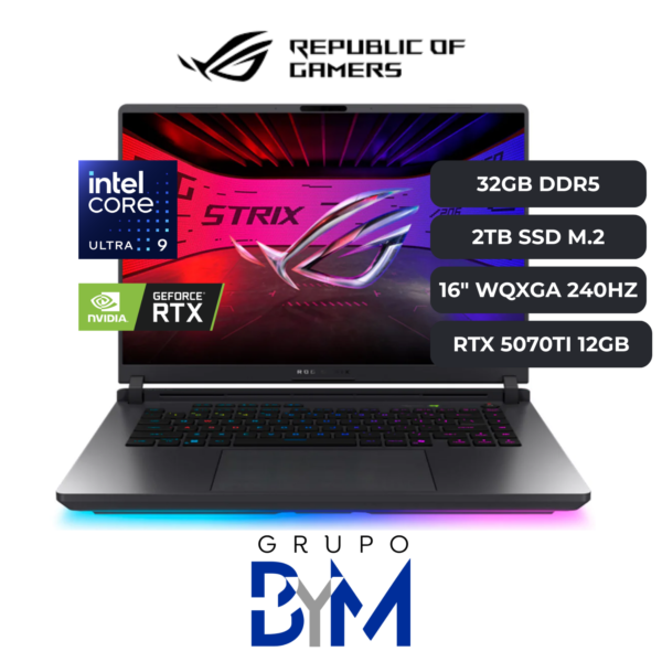 ASUS ROG STRIX G16 CORE ULTRA 9 275HX RTX 5070 TI