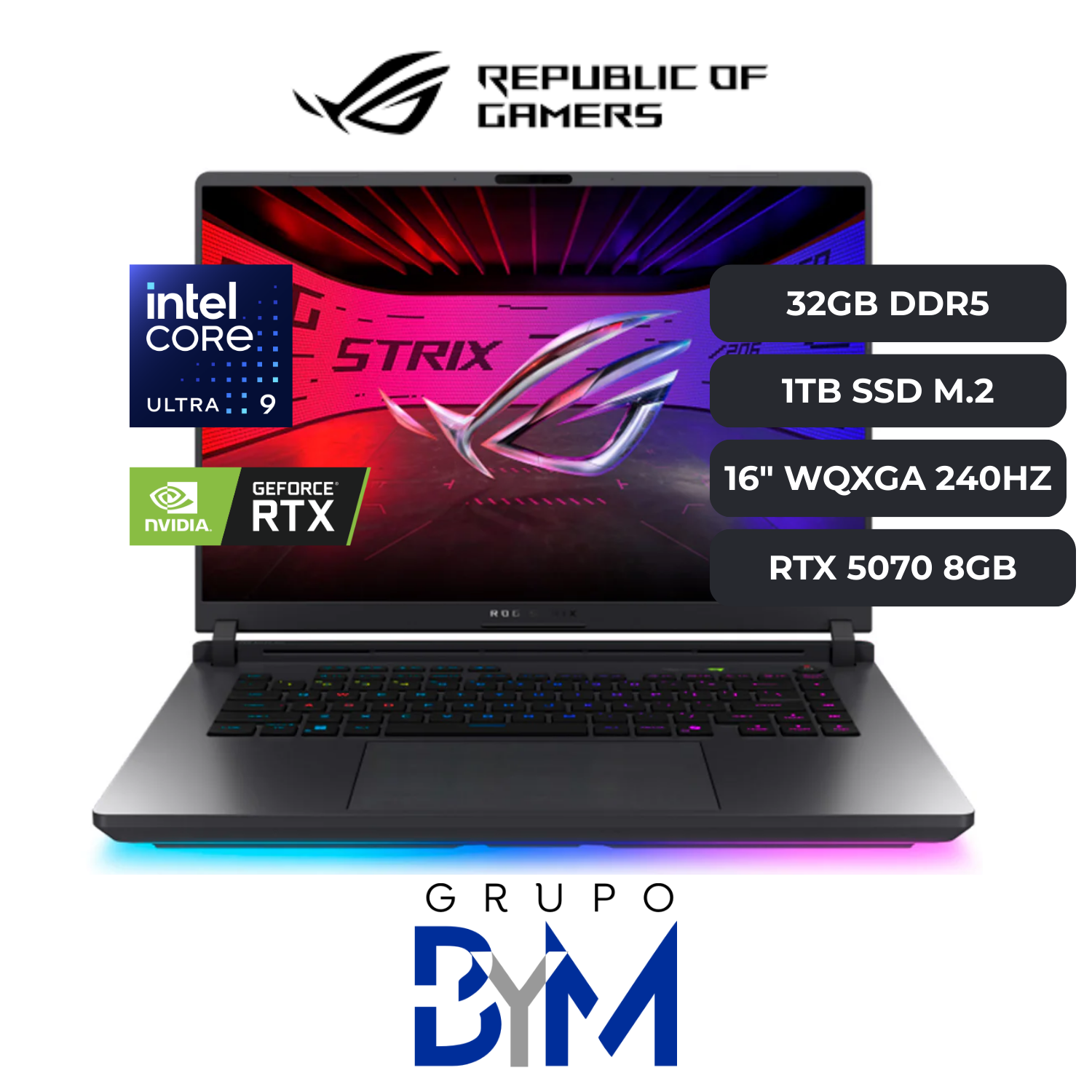 ASUS ROG STRIX G16 CORE ULTRA 9 275HX RTX 5070