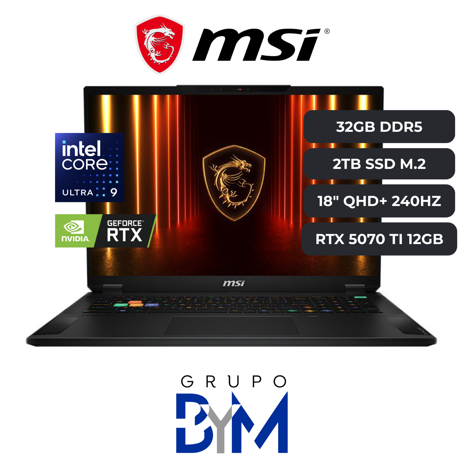 MSI STEALTH 18 AI HX ULTRA 9 275HX RTX 5070 TI 12GB