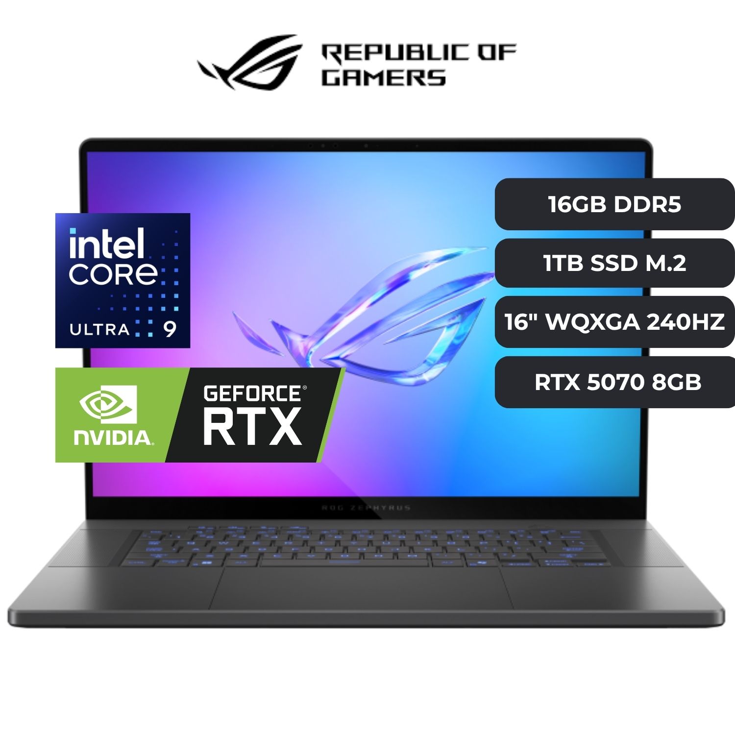 ASUS ROG ZEPHYRUS G16 CORE ULTRA 9 285H RTX 5070 16GB 1TB